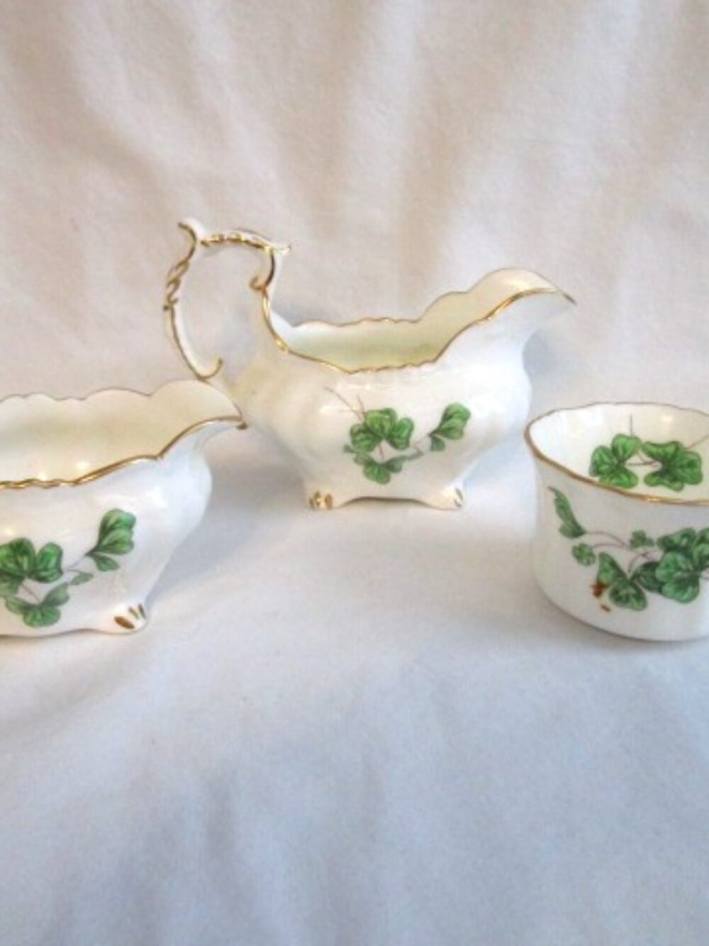 China Sugar-Creamer-Sugar Packet Dish Lucky Shamrock England